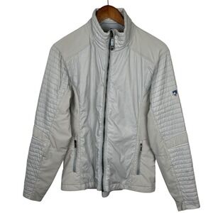 Kuhl Projekt Womens Gray Quilted Hybrid Full Zip Insulated Jacket Size Medium